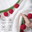 110cm 52Pcs Roses Bouquet Throw Blanket Knit Blanket Sofa Decorative Shawl Office Nap Cover - Red Rose / White Blanket - 4