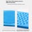 72cm Silicone Body Scrub Brush Double-Sided Back Cleaner Exfoliator Strap - Blue - 3