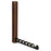 Wall-Mounted Folding Clothes Drying Rack 90 Degree Foldable Rod for Balcony Window - Black Walnut Wood - 1