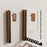 Wall-Mounted Folding Clothes Drying Rack 90 Degree Foldable Rod for Balcony Window - Black Walnut Wood - 2