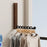 Wall-Mounted Folding Clothes Drying Rack 90 Degree Foldable Rod for Balcony Window - Black Walnut Wood - 5