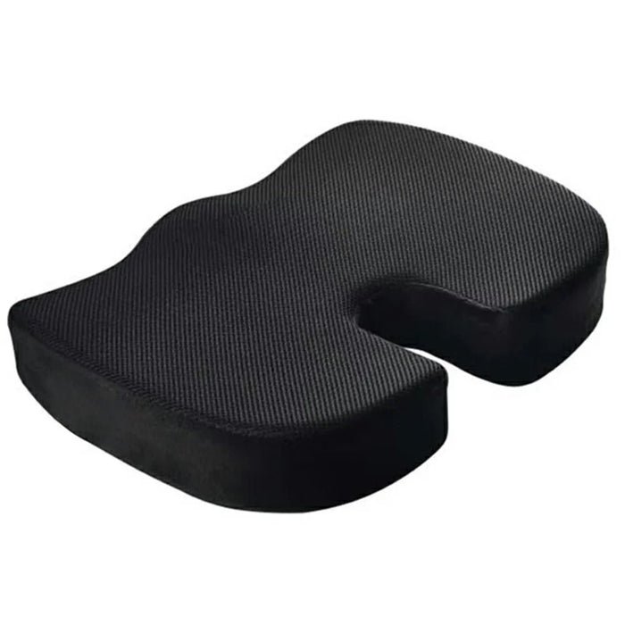 Memory Foam Core Seat Cushion Ergonomic U-Shaped Breathable Pad for Office Car Home - Mesh / Black - 1