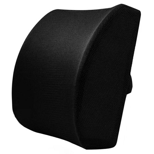 Memory Foam Lumbar Support Cushion Ergonomic Back Support for Office Chair Car Seat - Mesh / Black - 1