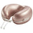Memory Foam U-Shaped Neck Pillow Ice Silk Travel Cervical Support Cushion for Flight Office Nap - Light Pink - 1