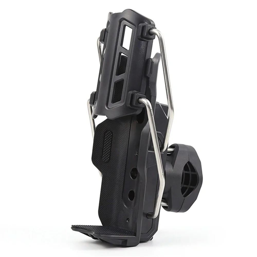 Water Cup Holder Rotatable 360° Mount Bottle Rack for Motorcycles, Bicycles, Electric Scooters - Black - 1