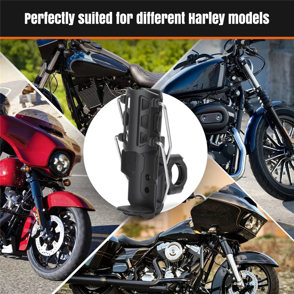 Water Cup Holder Rotatable 360° Mount Bottle Rack for Motorcycles, Bicycles, Electric Scooters - Black - 5