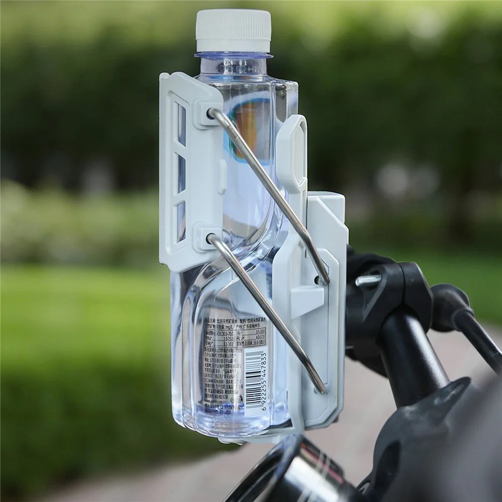 Water Cup Holder Rotatable 360° Mount Bottle Rack for Motorcycles, Bicycles, Electric Scooters - Black - 6