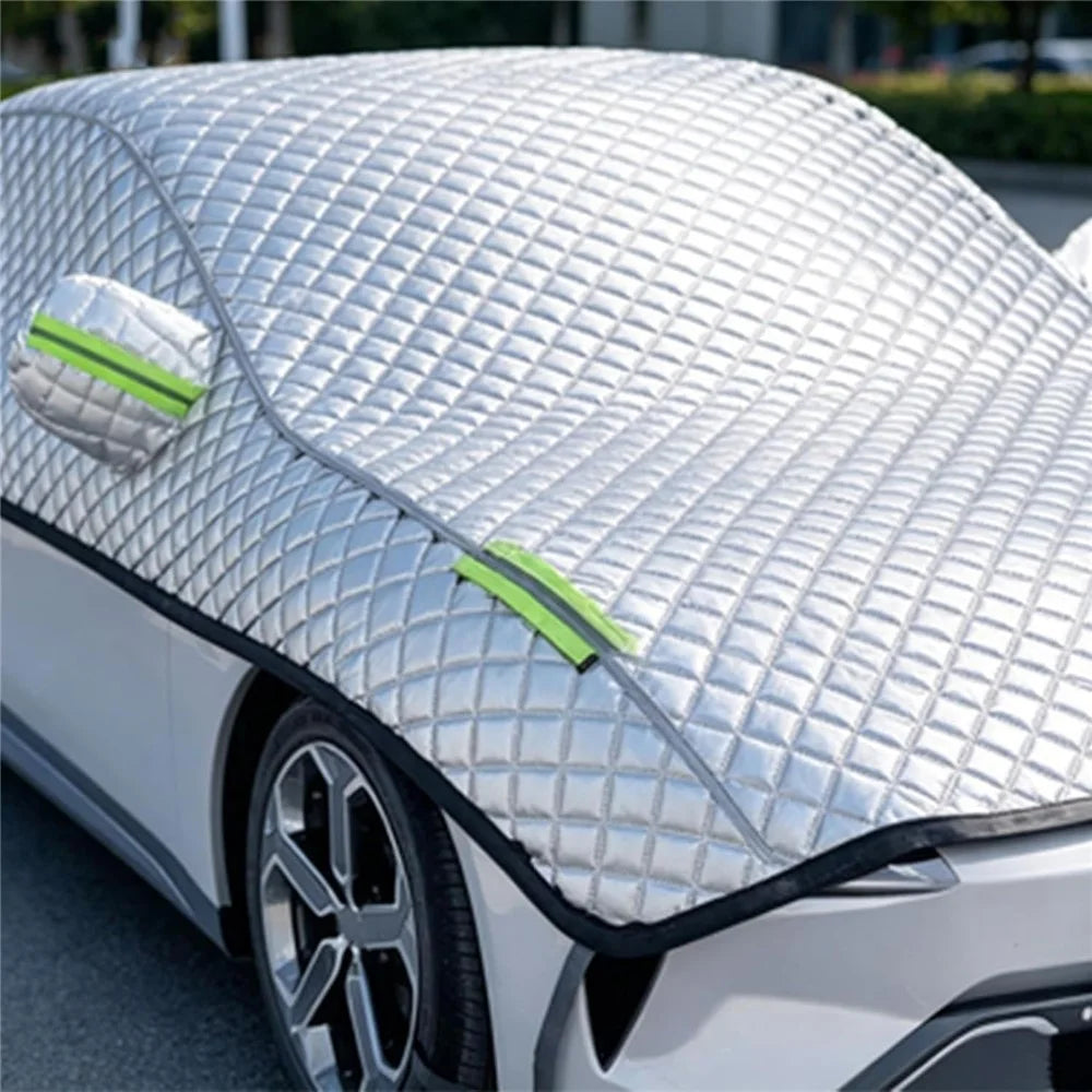 Car Snow Cover Aluminum Film Waterproof Snowproof Frostproof UV Protection Windshield Cover for SUV Outdoor Parking - for Sedan - 5