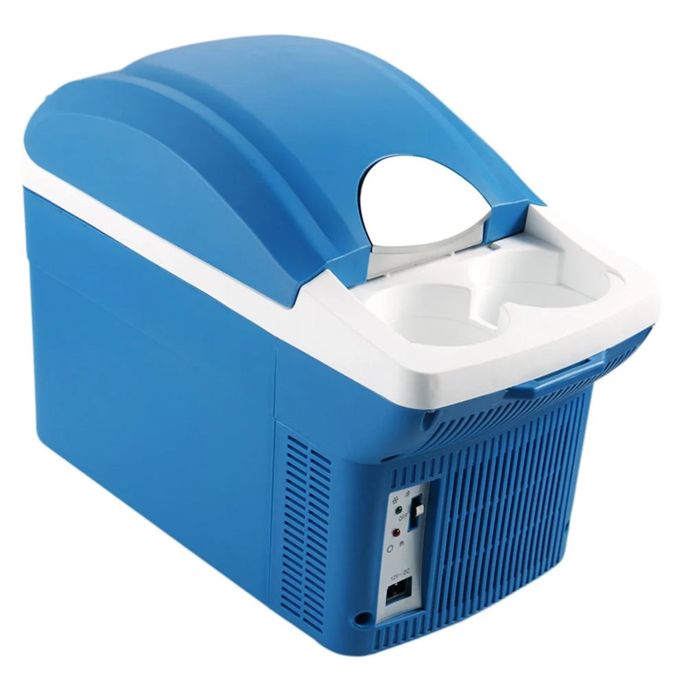 8L Mini Fridge 12V / 220V Cooling and Heating Car Refrigerator for Home and Car - Blue - 2