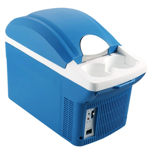 8L Mini Fridge 12V / 220V Cooling and Heating Car Refrigerator for Home and Car - Blue - 2