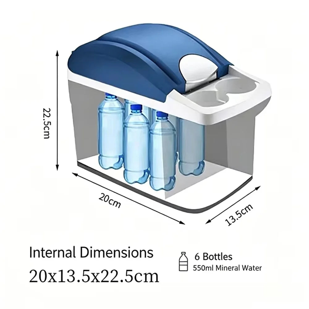 8L Mini Fridge 12V / 220V Cooling and Heating Car Refrigerator for Home and Car - Blue - 6