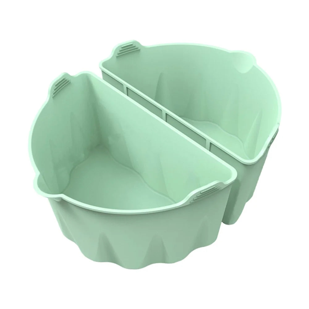 2Pcs Slow Cooker Divider Liners for 6-7 Quart Slow Cookers Reusable Silicone Inserts (BPA-Free, No FDA Certificate) - Green - 1