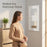 6Pcs Self-Adhesive Soft 3D Mirror Wall Sticker Padded Wall Panel for Bedroom Living Room - White - 4