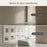 6Pcs Self-Adhesive Soft 3D Mirror Wall Sticker Padded Wall Panel for Bedroom Living Room - White - 5