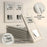 6Pcs Self-Adhesive Soft 3D Mirror Wall Sticker Padded Wall Panel for Bedroom Living Room - White - 6
