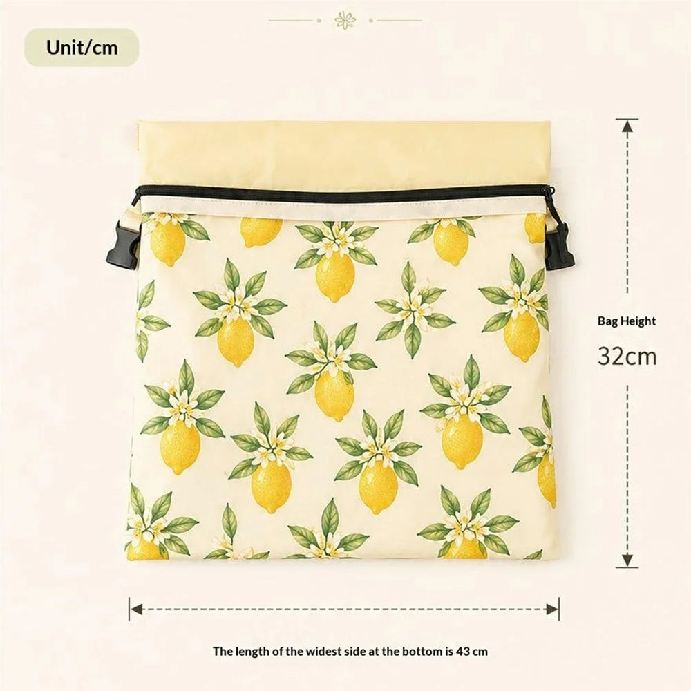 43x33cm Cotton Bread Bag with Removable Beeswax Liner Seal Food Storage Bag for Kitchen Bakery (FDA Certified) - Style A - 6