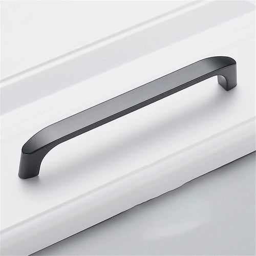 Simple Style Cabinet Handles Zinc Alloy Modern Drawer Pulls Matte Black Hardware Pulls - 4045-128 - 1