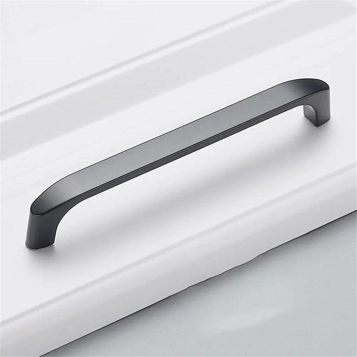 Simple Style Cabinet Handles Zinc Alloy Modern Drawer Pulls Matte Black Hardware Pulls - 4045-128 - 1