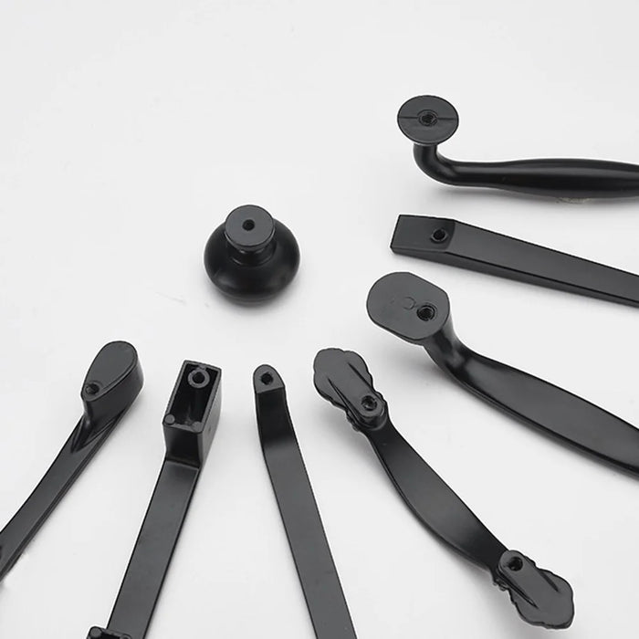 Simple Style Cabinet Handles Zinc Alloy Modern Drawer Pulls Matte Black Hardware Pulls - 4045-128 - 5