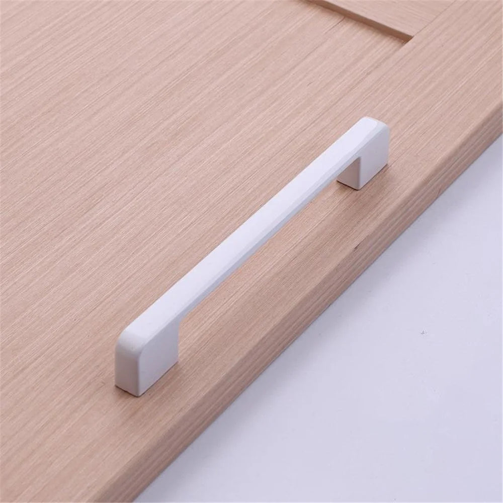 American Style Cabinet Handles Aluminum Alloy Drawer Pulls Modern Hardware Pulls - White A9-160 - 1