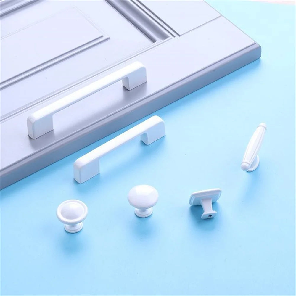 American Style Cabinet Handles Aluminum Alloy Drawer Pulls Modern Hardware Pulls - White A9-160 - 5