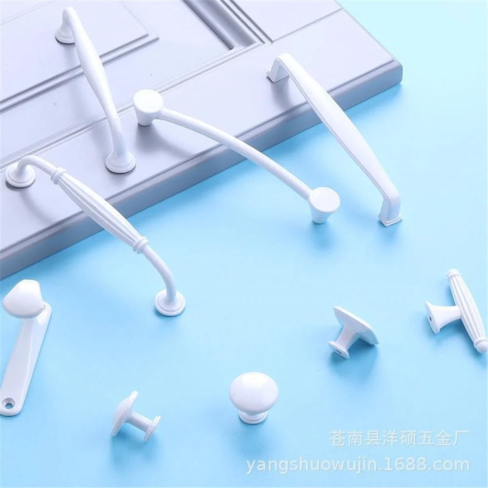 American Style Cabinet Handles Aluminum Alloy Drawer Pulls Modern Hardware Pulls - White A9-160 - 6