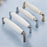 Zinc Alloy + Ceramic Door Pull Handle Cabinet Drawer Wardrobe Cupboard Furniture Handle Knob - Bright White 5041 / 96mm Hole Pitch - 2