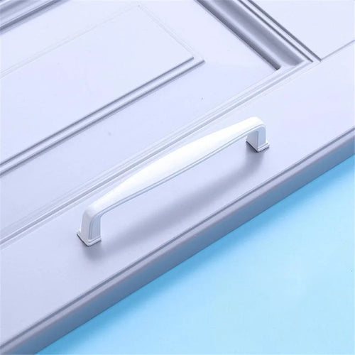 American Style Furniture Handle Aluminum Alloy Drawer Wardrobe Cabinet Puller Door Handle - Style  A7 / 128mm Pitch / White - 1