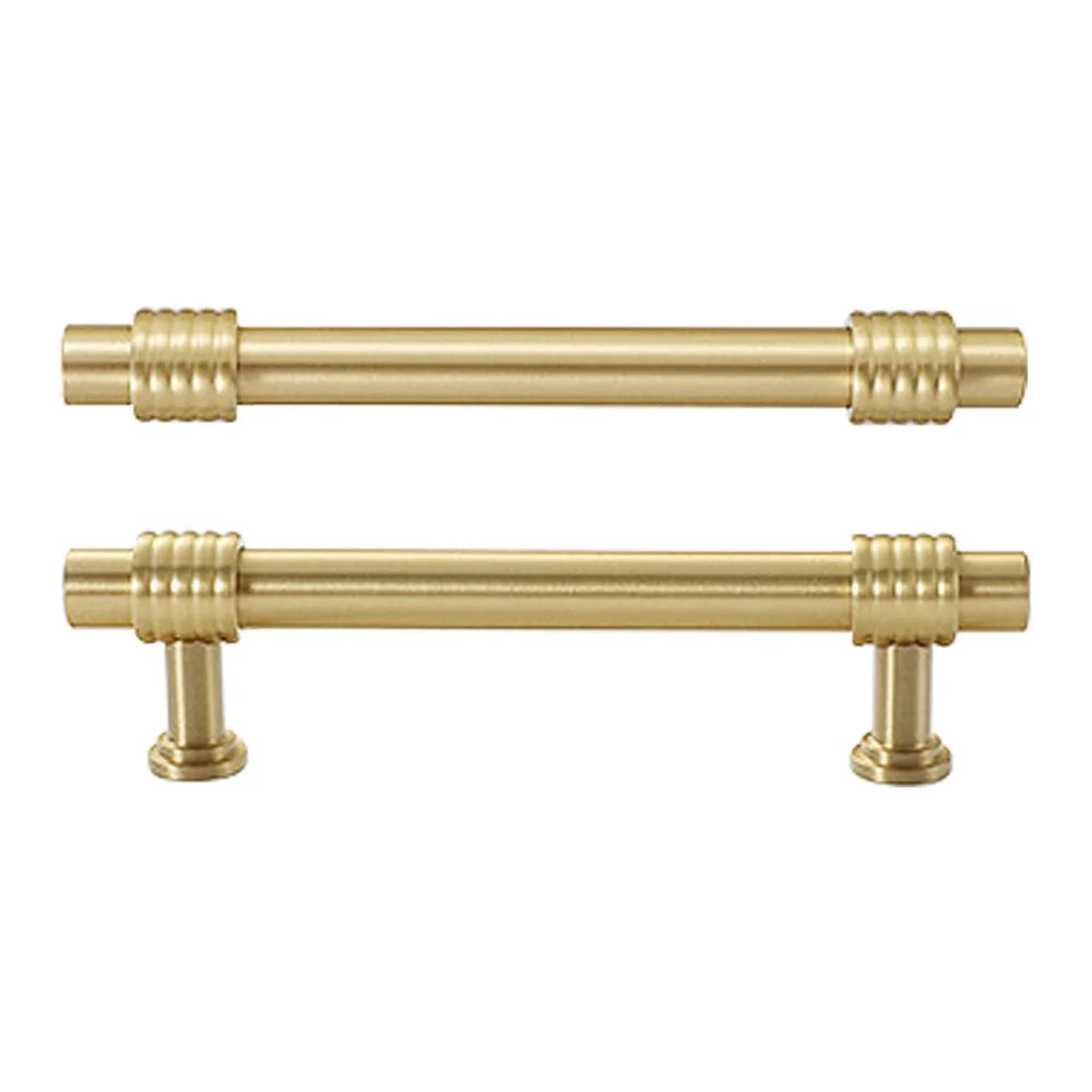 Copper Cabinet Pull Closet Dresser Drawer Pull Handle Replacement with 25mm Screw, 96mm Hole Distance - 1