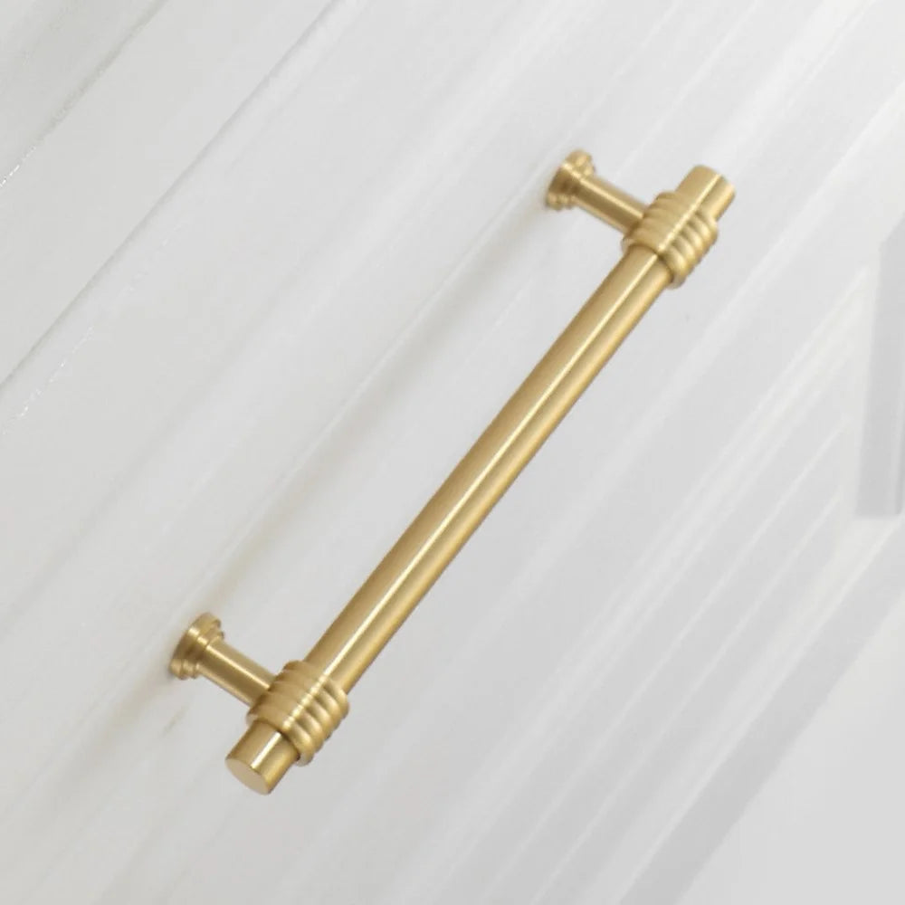 Copper Dresser Pull Kitchen Cabinet Handle Drawer Pull Replacement Home Decorative Hardware with 25mm Screw, 128mm Hole Distance - 3