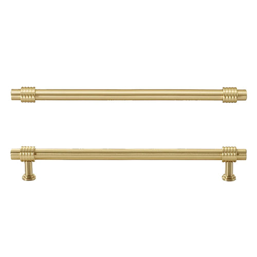 Copper Pull Handle Simple Decoration for Home Cabinet Closet Dresser Drawer 192mm Hole Distance, with 25mm Screw - 1