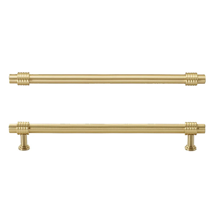 Copper Pull Handle Simple Decoration for Home Cabinet Closet Dresser Drawer 192mm Hole Distance, with 25mm Screw - 1