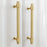 Copper Pull Handle Simple Decoration for Home Cabinet Closet Dresser Drawer 192mm Hole Distance, with 25mm Screw - 2
