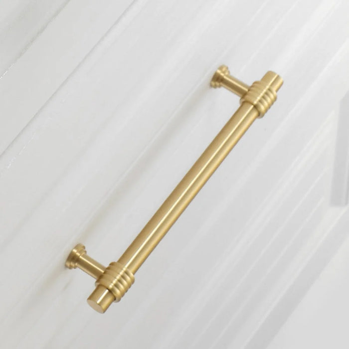 Copper Pull Handle Simple Decoration for Home Cabinet Closet Dresser Drawer 192mm Hole Distance, with 25mm Screw - 3