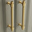 Copper Pull Handle Simple Decoration for Home Cabinet Closet Dresser Drawer 192mm Hole Distance, with 25mm Screw - 4