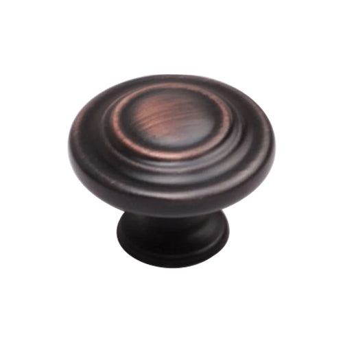 Zinc Alloy Cabinet Pull Handle Drawer Wardrobe Knob with 25mm Screw - Coffee Red Bronze - 1