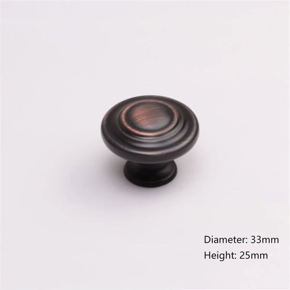 Zinc Alloy Cabinet Pull Handle Drawer Wardrobe Knob with 25mm Screw - Coffee Red Bronze - 5