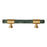 155mm Kitchen Cabinet Door Bar Pull Marble+Brass Home Decor Hardware Handle with 25mm Screw, 96mm Hole Distance - Blackish Green - 1