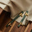 155mm Kitchen Cabinet Door Bar Pull Marble+Brass Home Decor Hardware Handle with 25mm Screw, 96mm Hole Distance - Blackish Green - 2
