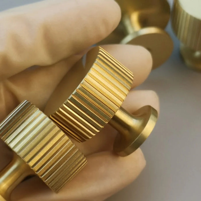 Brass Furniture Handle Kitchen Cupboard Cabinet Knob Wardrobe Knob with 25mm Screw, Size L: 35mm Diameter - 2