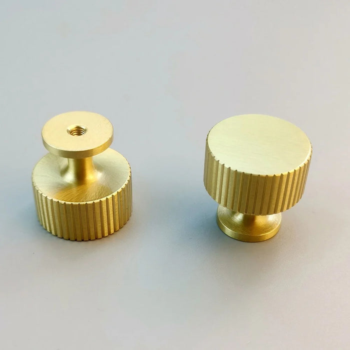 Brass Furniture Handle Kitchen Cupboard Cabinet Knob Wardrobe Knob with 25mm Screw, Size L: 35mm Diameter - 5