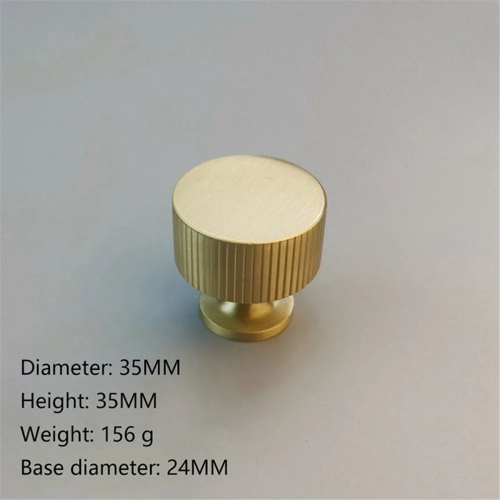 Brass Furniture Handle Kitchen Cupboard Cabinet Knob Wardrobe Knob with 25mm Screw, Size L: 35mm Diameter - 6