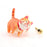 PVC+Brass Single Hole Furniture Handle Cute Cat Rotatable Drawer Wardrobe Cabinet Pull Handle, 25mm Screw - Tiger Texture Cat - 1
