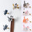PVC+Brass Single Hole Furniture Handle Cute Cat Rotatable Drawer Wardrobe Cabinet Pull Handle, 25mm Screw - Tiger Texture Cat - 2