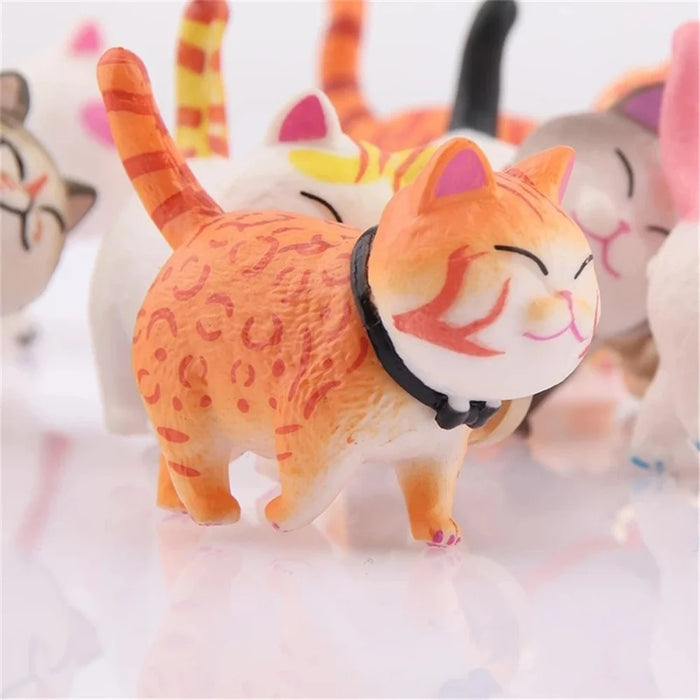 PVC+Brass Single Hole Furniture Handle Cute Cat Rotatable Drawer Wardrobe Cabinet Pull Handle, 25mm Screw - Tiger Texture Cat - 6