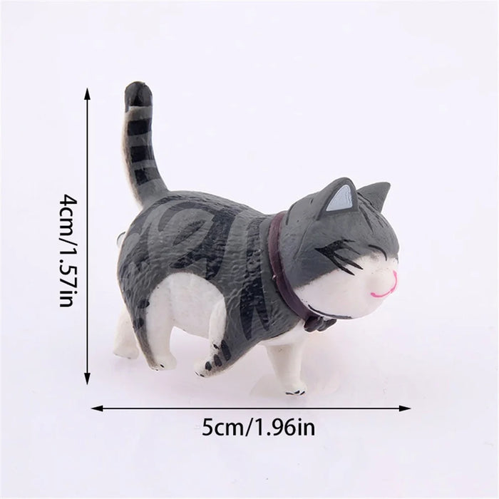 PVC+Brass Single Hole Furniture Handle Cute Cat Rotatable Drawer Wardrobe Cabinet Pull Handle, 25mm Screw - Tiger Texture Cat - 7