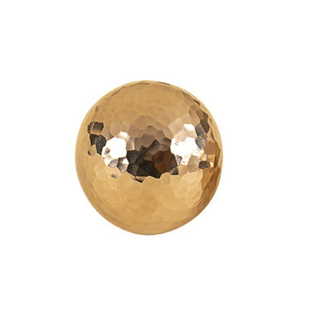 25mm Round Ball Brass Furniture Handle Hammered Texture Cabinet Drawer Wardrobe Door Knob - 1