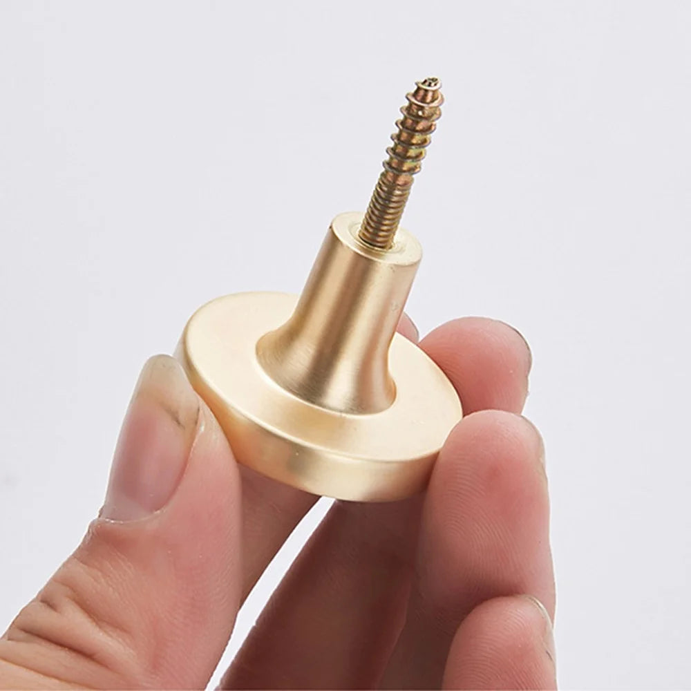 Zinc Alloy Shell Marble Texture Furniture Round Handle Drawer Wardrobe Cabinet Door Knob, 22mm Screw - S / Rock Grey - 4