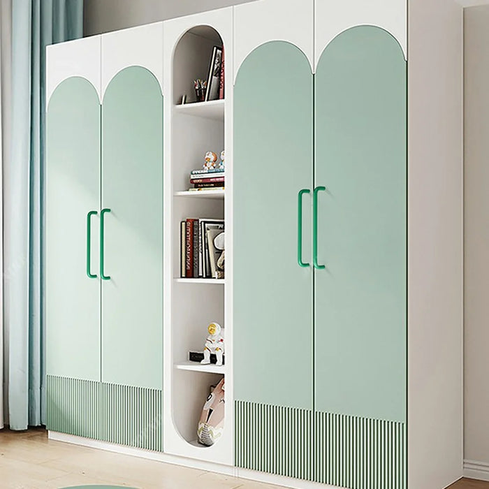 Aluminum Alloy Cabinet Pulls Handles with 22mm Screw, Wardrobe Drawer Hardware Metal Pulls - Blue / 96mm Hole Distance - 5