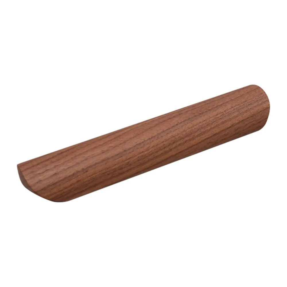 Black Walnut Cabinet Pulls Handle 22mm Screw Cupboard Wardrobe Wooden Pulls - 128mm Hole Distance - 1